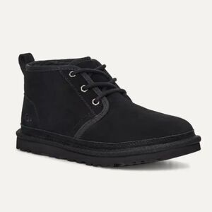 Ugg Neumel Black Suede‎ Leather Shearling Lined Lace-up Chukka Boots Booties 7